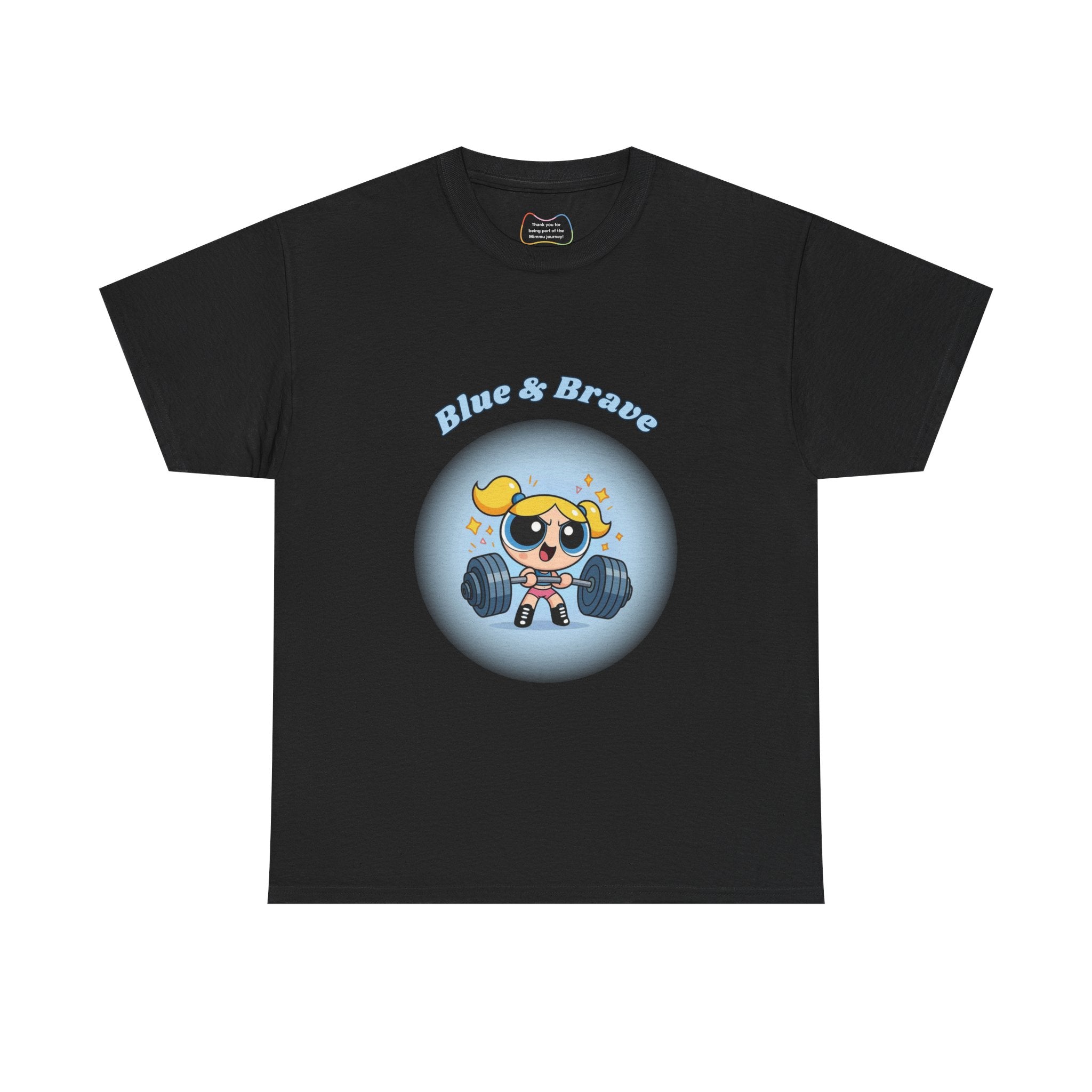 Blue & Brave – Gym T-Shirt for Women Inspired by Classic Cartoon Characters