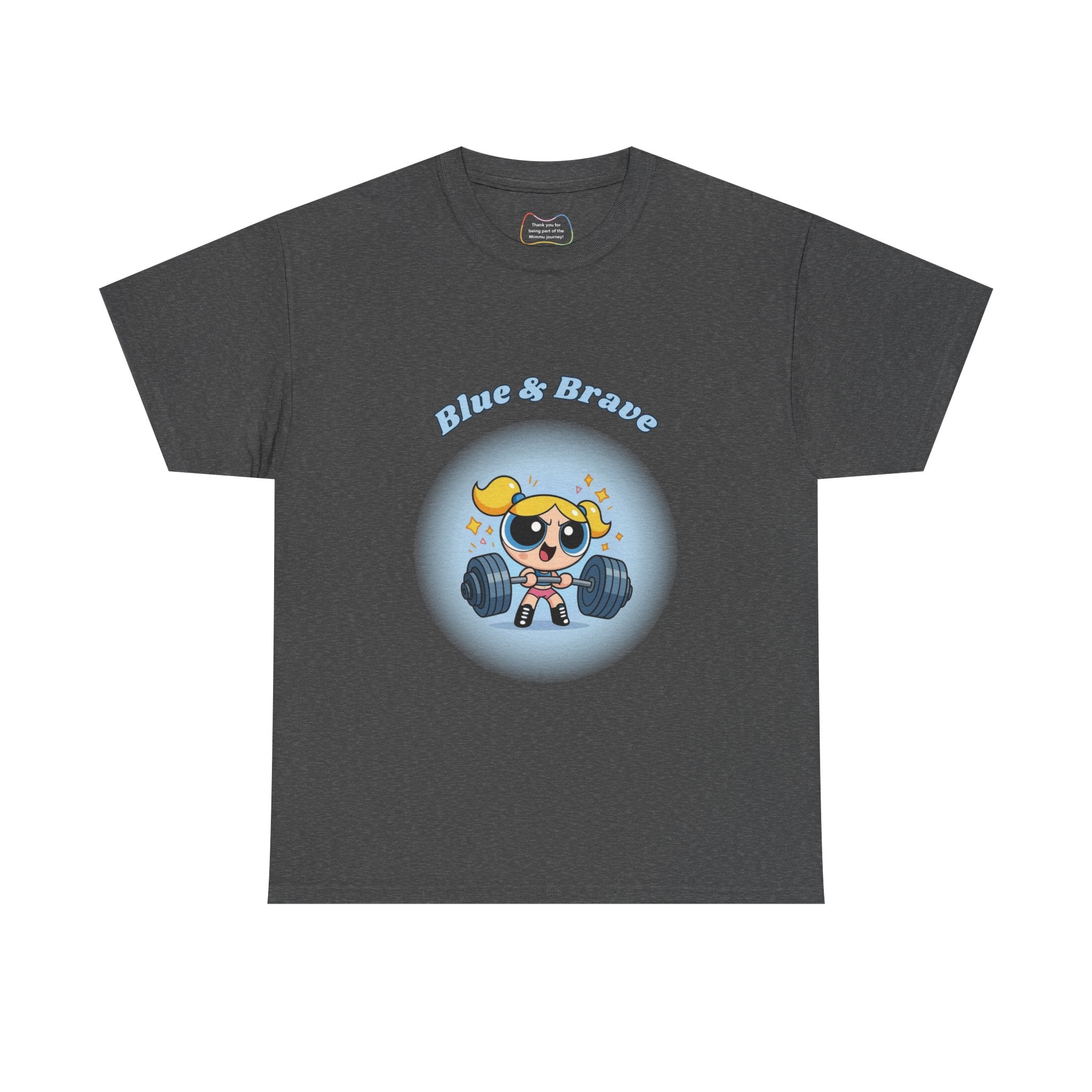 Blue & Brave – Gym T-Shirt for Women Inspired by Classic Cartoon Characters