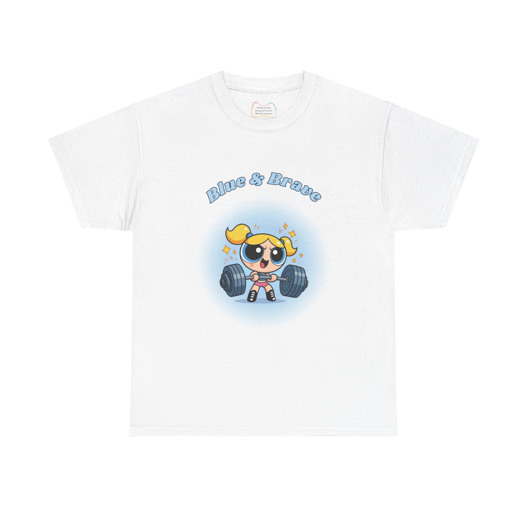 Blue & Brave – Gym T-Shirt for Women Inspired by Classic Cartoon Characters