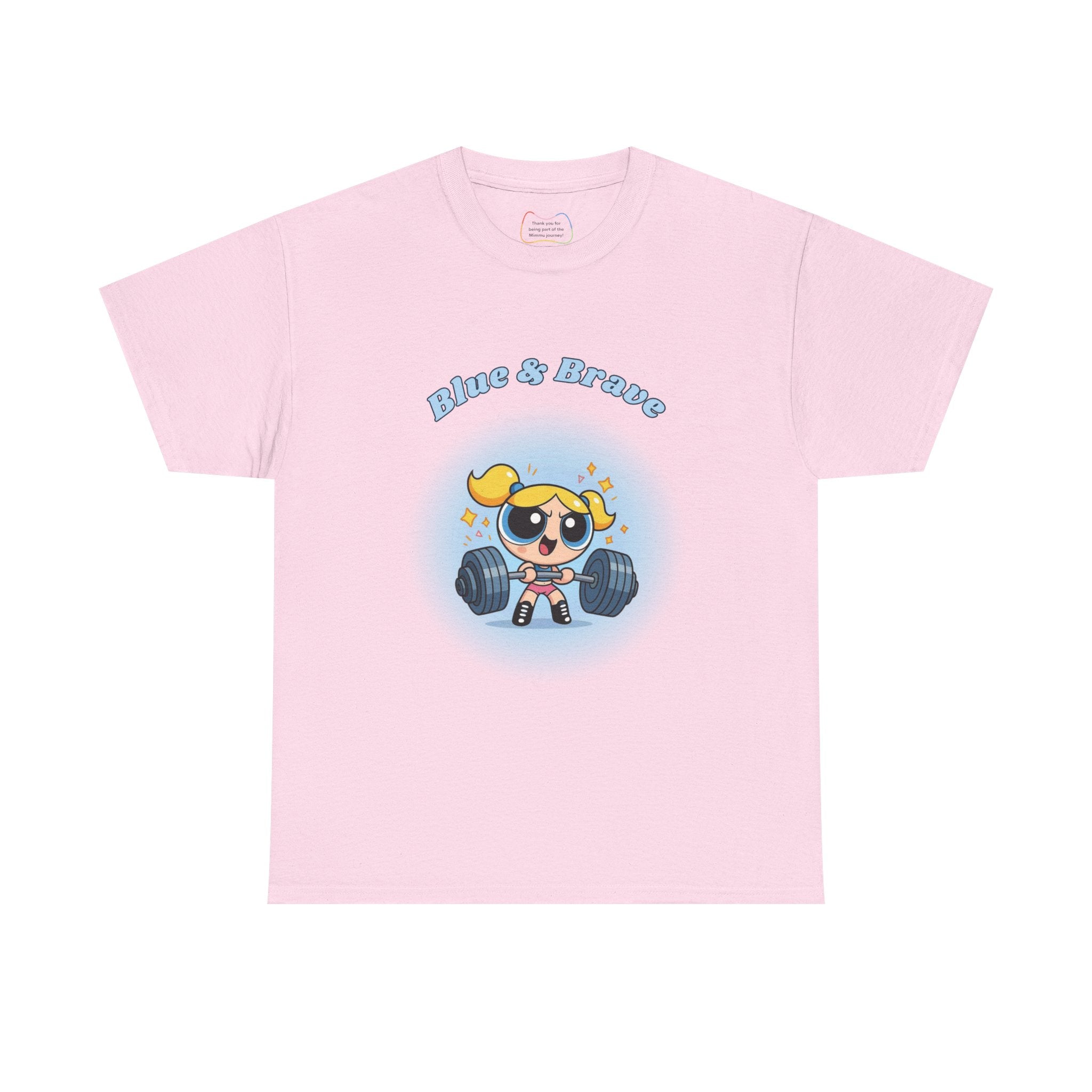 Blue & Brave – Gym T-Shirt for Women Inspired by Classic Cartoon Characters