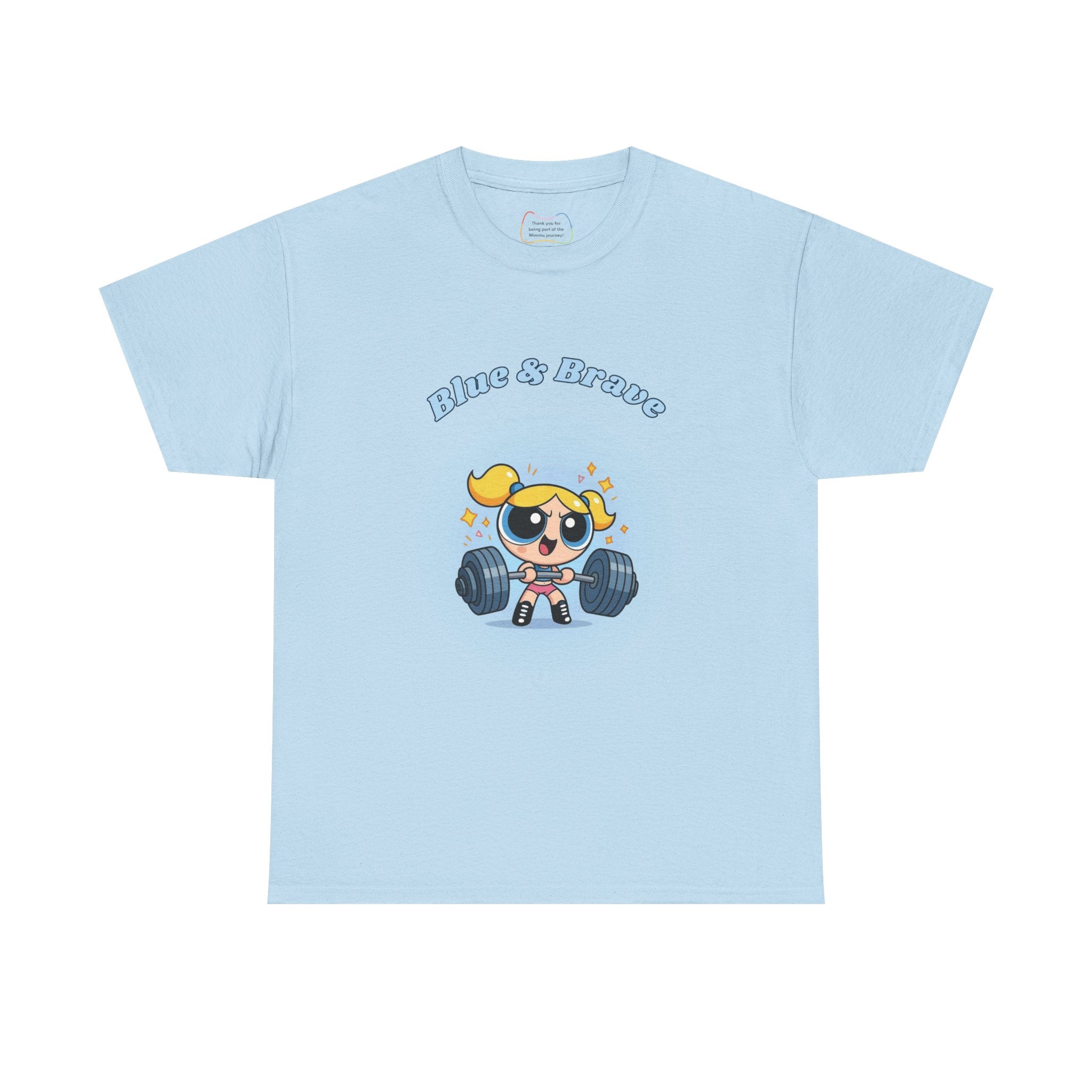 Blue & Brave – Gym T-Shirt for Women Inspired by Classic Cartoon Characters